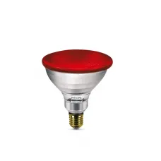 Лампа инфракрасная PAR38  IR175R E27 230V d121x136  красная - PHILIPS