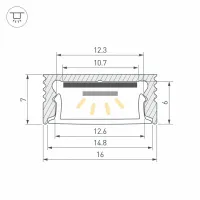 Профиль накладной Arlight SL-SLIM 064818