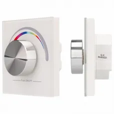 Панель-регулятора цвета RGB роторная встраиваемая ARLIGHT  Rotary SR-2836-RGB White (3V,RGB,1зона)