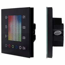 Панель-регулятора цвета RGBW сенсорная встраиваемая ARLIGHT  SR-2300 SR-2300TP-IN Black (DALI, RGBW)