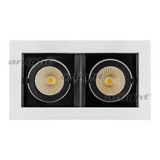 Встраиваемый светильник Arlight  CL-KARDAN-S180x102-2x9W White (WH-BK, 38 deg) 024131