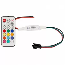 Контроллер-регулятор цвета RGBW с пультом ДУ CS-2015 CS-2015-RC-RF21B (1024pix, 5-24V, ПДУ 21кн) ARLIGHT