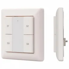 Панель-диммера клавишная накладная ARLIGHT  Intelligent DALI-223-1G-4SC-IN (BUS, только сцены)
