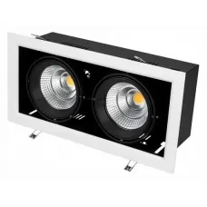 Встраиваемый светильник Arlight CL-KARDAN-S375x190-2x25W White6000 (WH-BK, 30 deg) 028862