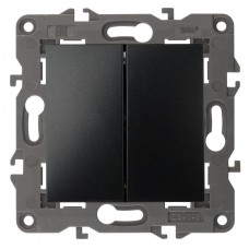 Выключатель 2-кл. СП Elegance 14-1104-05 10А IP20 250В 10AX механизм антрацит Эра Б0034234