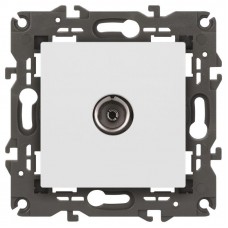 Розетка телевизионная одиночная TV 1мод. Elegance 14-3101-01 IP20 бел. Эра Б0034290