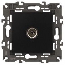 Розетка телевизионная одиночная TV 1мод. Elegance 14-3101-05 IP20 антрацит Эра Б0034294