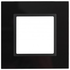 Рамка 1-м 14-5101-05 стекло Elegance черный+антрацит ЭРА Б0034474