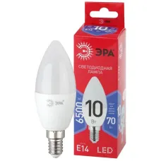 Лампа светодиодная RED LINE LED B35-10W-865-E14 R 10Вт B35 свеча 6500К холод. бел. E14 Эра Б0045337