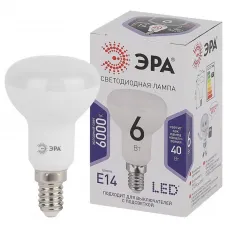 Лампа светодиодная LED R50-6W-860-E14 R50 6Вт рефлектор E14 холод. бел. ЭРА Б0048023