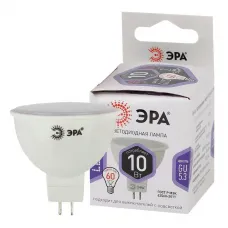 Лампа светодиодная LED MR16-10W-860-GU5.3 MR16 10Вт софит GU5.3 холод. бел. ЭРА Б0049073