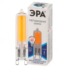 Лампа светодиодная STD LED JCD-6W-GL-840-G9 JCD 6Вт капсульная 4000К нейтр. бел. G9 Эра Б0049086