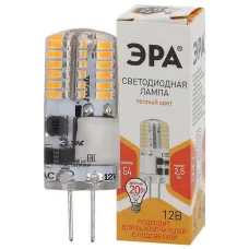 Лампа светодиодная LED-JC-2.5W-12V-SLC-827-G4 JC 2.5Вт капсула G4 тепл. бел. 12В ЭРА Б0049089