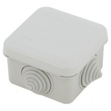 Коробка распаячная KORz-70-70-40-4gv открытой установки 70х70х40мм защелк. крышка 4 вставл. сальника IP55 Эра Б0055758