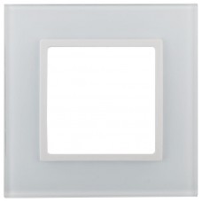 Рамка 1-м 14-5101-01 стекло Elegance бел.+бел. Эра Б0059166