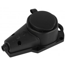 Колодка ЭРА KX-1e-B-IP44 каучуковая с заземлением 1 розетка 16A IP44 черн. Эра Б0068402