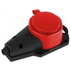 Колодка ЭРА KX-1e-RED-IP44 каучуковая с заземлением 1 розетка 16A IP44 красн. Эра Б0068412