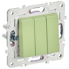 Выключатель 3-кл. SKANDY 10А SK-V11G мятный IEK SK-V30-0-10-K06