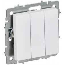 Выключатель 3-кл. СП BRITE ВС10-3-0-БрАБ 10А механизм арктич. бел. IEK BR-V30-0-10-K91