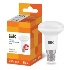 Лампа светодиодная ECO R39 3Вт 3000К тепл. бел. E14 270лм 230-240В IEK LLE-R39-3-230-30-E14