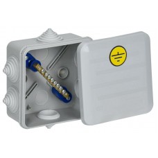 Коробка КУП КМ41361 100х100х50 IP44 6 вводов (7035) IEK UKO21-100-100-050-K41-55U
