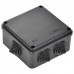 Коробка распаячная КМ41233 100х100х50мм IP44 6 вводов черн. IEK UKO11-100-100-050-K02-44