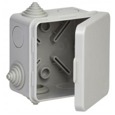 Коробка распаячная ОП 80х80х50 IP54 КМ41238 откид. крышка 7 вводов (7035) IEK UKO31-080-080-050-K03-54