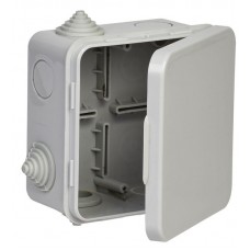 Коробка распаячная ОП 100х100х50 IP54 КМ41256 откид. крышка 8 вводов (7035) IEK UKO31-100-100-050-K03-54