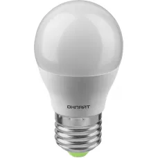 Лампа светодиодная 90 065 OLL-G45-12-230-6.5K-E27-FR 12Вт шар 6500К холод. бел. E27 1200лм 176-264В ОНЛАЙТ 90065