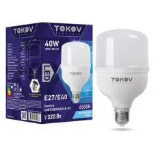 Лампа светодиодная 40Вт HP 6500К Е40/Е27 176-264В TOKOV ELECTRIC TKE-HP-E40/E27-40-6.5K