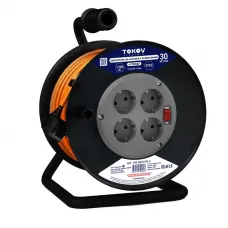 Удлинитель на катушке 4х30м с заземл. 16А IP20 3х1.5 TOKOV ELECTRIC TKE-SK30-15-Z