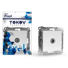 Розетка TV оконечная СП Pixel 1DB механизм бел. TOKOV ELECTRIC TKE-PX-A1O-C01