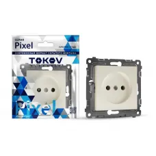 Розетка 1-м СП Pixel 16А IP20 без заземл. механизм беж. TOKOV ELECTRIC TKE-PX-R1-C02