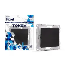 Выключатель 1-кл. СП Pixel 10А IP20 механизм карбон TOKOV ELECTRIC TKE-PX-V1-C14