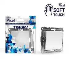 Выключатель 1-кл. СП Pixel 10А IP20 с индикатором механизм айс TOKOV ELECTRIC TKE-PX-V1I-C34