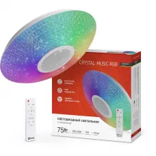 Светильник светодиодный COMFORT CRYSTAL-MUSIC-RGB 75Вт 230В 3000-6500К 6000лм 505х125мм с пультом ДУ IN HOME 4690612044569