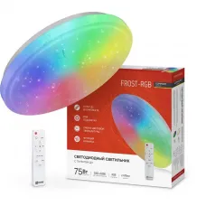 Светильник светодиодный COMFORT FROST-RGB 75Вт 230В 3000-6500К 4400лм 495х85мм с пультом ДУ IN HOME 4690612044644