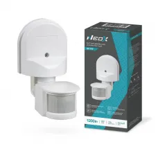Датчик движения инфракрасный ДД 08Б 1200Вт 180град. 12м IP44 бел. NEOX 4690612053325