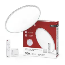 Светильник светодиодный NEO MYSTERY-95RC-WH 95Вт 3000-6500К 7600лм 230В 465х70мм с пультом ДУ бел. IN HOME 4690612060910