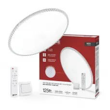 Светильник светодиодный NEO MYSTERY-125RC-WH 125Вт 3000-6500К 10000лм 230В 460х67мм с пультом ДУ бел. IN HOME 4690612060941