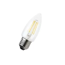 Лампа светодиодная прозрачная свеча 6W (=60W) E27 3000К Filament 220V 600Лм 35*98мм FOTON