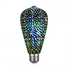 Лампа светодиодная 3D GENERAL GLDEN-ST64S-3D-8-230-E27-2700, E27, 2700 К, GENERAL