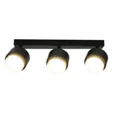 Спот на основании General GWL-3GX53-M-IP20 Тройной Черный+Золотой Матрикс