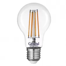 Лампа светодиодная филамент GLDEN-A60S-13-230-E27-4500, E-27, 4500 К GENERAL
