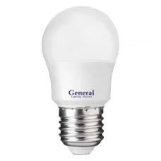 Лампа светодиодная стандарт GLDEN-G45F-15-230-E27-6500, Е-27, 6500 К  GENERAL