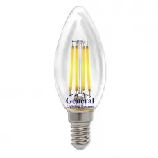 Лампа светодиодная филамент GLDEN-CS-DEM-8-230-E14-4500, E-14, 4500 К GENERAL
