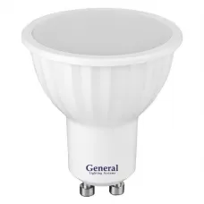 Лампа светодиодная стандарт GLDEN-MR16-10-230-GU10-3000, GU-10, 3000 К GENERAL