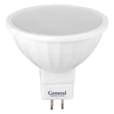 Лампа светодиодная стандарт GLDEN-MR16-10-GU5.3-12-6500, GU-5.3, 6500 К GENERAL