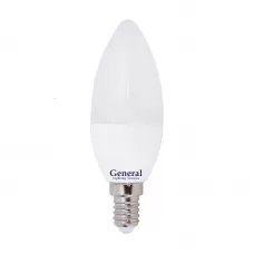 Лампа светодиодная  GENERAL Стандарт GLDEN-CF-7-230-E14-6500, E-14, 6500 К GENERAL