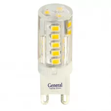 Лампа светодиодная капсульная GLDEN-G9-5-P-220-4500, G-9, 4500 К GENERAL